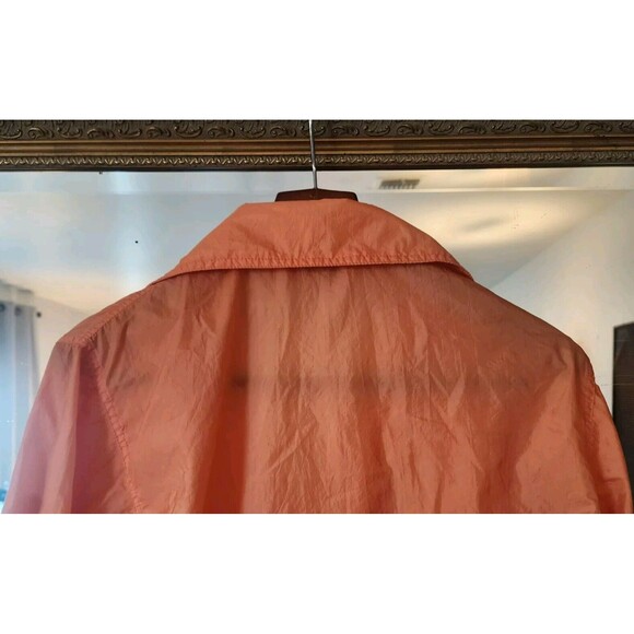 Diane Von Furstenberg Melon Orange Full Zip Rain Jacket Color Authority Size 1XL - Picture 4 of 9
